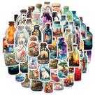 Conjunto de adesivos Bottle World, 100 unidades de decalques de vinil para laptop