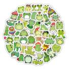 Conjunto de adesivos BulbaCraft Kawaii Frogs, 50 unidades impermeáveis para crianças
