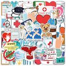 Conjunto de adesivos com tema de enfermeira para estudantes e trabalhadores de medicina x50