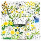Conjunto de adesivos Dandelion, 50 peças de vinil fofo Cartoon Plant