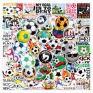 Conjunto de adesivos de futebol, 50 peças de vinil impermeável para crianças e adolescentes