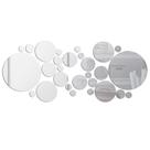 Conjunto de adesivos de parede com espelho Staright Round Circle 30 peças