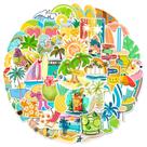 Conjunto de adesivos de vinil impermeável Summer Beach Vacation, 50 unidades