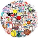 Conjunto de adesivos de voleibol, 50 unidades, motivacional à prova d'água Conjunto de adesivos de voleibol, 50 unidades, motivacional à prova d'água