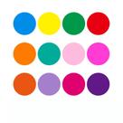 Conjunto de adesivos Dry Erase Circles, PVC, impermeável para crianças, 12 unidades