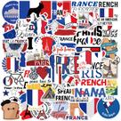Conjunto de adesivos France Paris, 50 unidades de vinil impermeável para bricolage