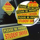 Conjunto de adesivos MASIGO Student Driver, reflexivo reutilizável x5