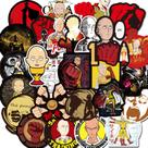 Conjunto de adesivos One Punchs Mans Fashion Cartoon 100 unidades de PVC