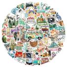 Conjunto de adesivos para viagens ao ar livre, vinil impermeável, 50 unidades