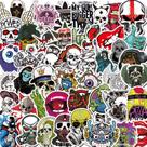 Conjunto de adesivos Skull Punk Fashion Waterproof 50 unidades 10x10cm Conjunto de adesivos Skull Punk Fashion Waterproof 50 unidades 10x10cm
