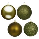 Conjunto de Adornos Vickerman 2.75" Oliva Bola con 4 Acabados, Paquete de 20
