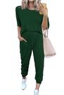 Conjunto de Agasalho PRETTYGARDEN 2 Peças Feminino Jogger Verde Escuro M