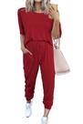 Conjunto de Agasalho PRETTYGARDEN Dois Peças Vermelho XXL