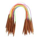 Conjunto de agulhas de tricô Hilitand Bamboo 18 peças de 2,0-10 mm com estojo