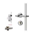 Conjunto de Alavanca e Maçaneta para Porta Interna de Banheiro e Quarto - com Sistema de Trava Conjunto de Alavanca e Maçaneta para Porta Interna de Banheiro e Quarto - com Sistema de Trava