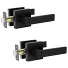 Conjunto de alavancas sem chave AIKKIL Privacy Black com maçaneta de porta (pacote com 2)