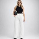 Conjunto de Alfaiataria Feminina Calça pantalona e Blusa Elegante para jantar a noite