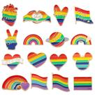 Conjunto de alfinetes de broche, alfinetes coloridos de liga de esmalte arco-íris