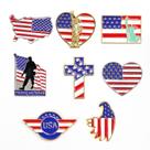 Conjunto de alfinetes de broche, bandeira dos EUA, esmalte, emblemas de lapela, liga