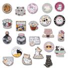 Conjunto de alfinetes de broche Cartoon Cat Cute Kitty Lapel Badge