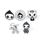 Conjunto de alfinetes de broche Cartoon Skull Theme Alloy Lapel Pin Collect