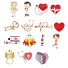 Conjunto de alfinetes de broche com tema médico, blusa esmaltada, alfinetes de liga Conjunto de alfinetes de broche com tema médico, blusa esmaltada, alfinetes de liga