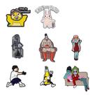 Conjunto de alfinetes de broche Creative Cartoon Style Pin Alloy