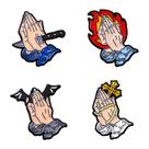 Conjunto de alfinetes de broche Creative Praying Hands, blusa de liga gótica Conjunto de alfinetes de broche Creative Praying Hands, blusa de liga gótica