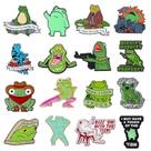 Conjunto de alfinetes de broche Funny Frog Cartoon Animal Lapel Badge