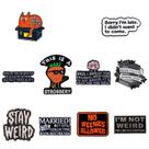 Conjunto de alfinetes de broche Funny Quote Retro Alloy