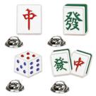 Conjunto de alfinetes de broche, liga de Mahjong chinesa, lapela esmaltada Conjunto de alfinetes de broche, liga de Mahjong chinesa, lapela esmaltada