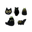 Conjunto de alfinetes de broche, linda blusa preta de liga leve para gatos, alfinete de lapela Conjunto de alfinetes de broche, linda blusa preta de liga leve para gatos, alfinete de lapela