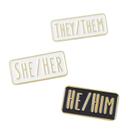 Conjunto de alfinetes de broche, pronome SHE/HER, HE/HIM, THEY/THEM, esmalte Conjunto de alfinetes de broche, pronome SHE/HER, HE/HIM, THEY/THEM, esmalte