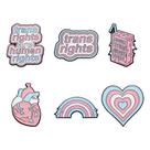 Conjunto de alfinetes de broche Trans Rights Alloy Enamel, alfinetes x6 Conjunto de alfinetes de broche Trans Rights Alloy Enamel, alfinetes x6
