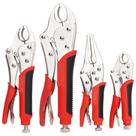 Conjunto de alicates de travamento FASTPRO de mandíbulas curvas FASTPRO 5, 7 e 10 com chave Conjunto de alicates de travamento FASTPRO de mandíbulas curvas FASTPRO 5, 7 e 10 com chave