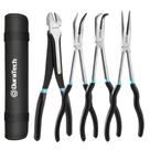 Conjunto de alicates DURATECH Extra Long Needle Nose 4 peças de aço CRV de 28 cm Conjunto de alicates DURATECH Extra Long Needle Nose 4 peças de aço CRV de 28 cm