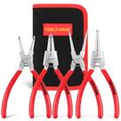 Conjunto de alicates Snap Ring TOOLEAGUE 4 peças de 18 cm interno/externo