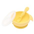 Conjunto de alimentação Bumkins Baby Bowl com sucção com colher e tampa de abacaxi