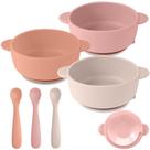 Conjunto de Alimentação para Bebê Eascrozn com 3 Tigelas com Ventosa e 3 Colheres