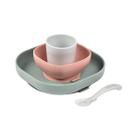 Conjunto de Alimentação para Bebês Béaba de Silicone com 4 Peças e Pratos com Ventosas