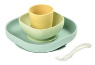 Conjunto de Alimentação para Bebês Béaba em Silicone com 4 Peças e Pratos com Ventosa