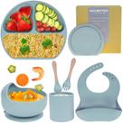 Conjunto de alimentação para bebês WillBetter Silicone, 6 peças com placa de sucção