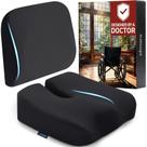 Conjunto de almofadas de assento para cadeira de rodas Elmara Ultimate Comfort Black