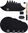 Conjunto de almofadas de mudo de tambor ULUOBO de 16 peças com almofadas de amortecimento de tambor