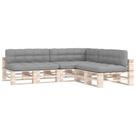 Conjunto de almofadas VidaXL Grey Pallet Sofa Outdoor Tecido (7 unidades)