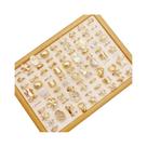 Conjunto De Anéis Abertos Geométricos Florais Femininos Modernos - 10, 20 Ou 30 Peças - Joias Da