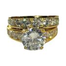 Conjunto De Anéis De Casamento Luxuosos Empilháveis Para Mulheres Com Zircônia Cubica AAA, Joias Da Conjunto De Anéis De Casamento Luxuosos Empilháveis Para Mulheres Com Zircônia Cubica AAA, Joias Da