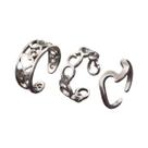 Conjunto De Anéis De Dedo Ajustáveis Banhados a Ouro 14K Para Mulheres, Joias De Praia De Verão Em
