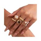Conjunto De Anéis De Metal Vintage Boho Para Mulheres Com Zircônia 6 Peças Acessórios De Joias Conjunto De Anéis De Metal Vintage Boho Para Mulheres Com Zircônia 6 Peças Acessórios De Joias