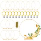 Conjunto de anéis florais Craft Hoop MJRASG de 18" com luzes LED